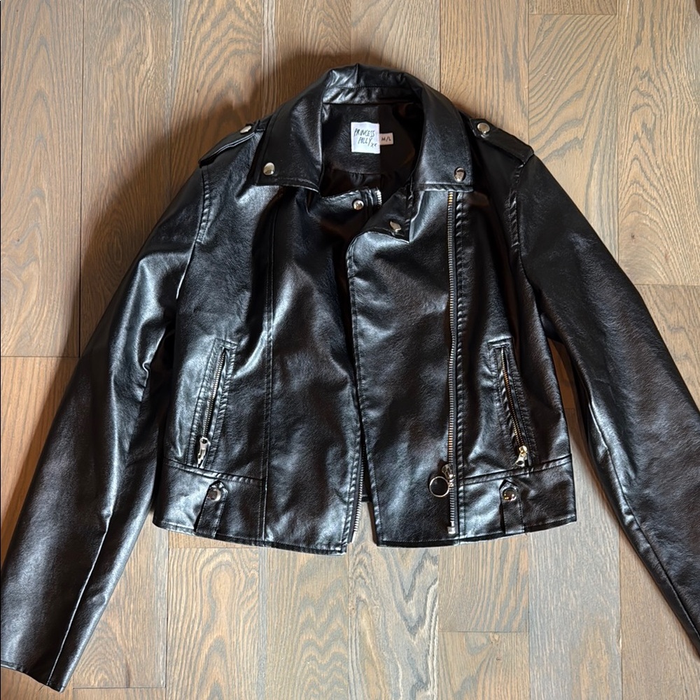 Princess Polly Black Leather Jacket
